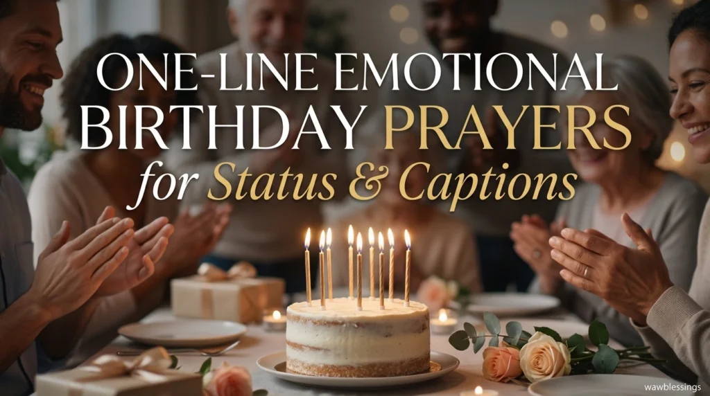 One-Line Emotional Birthday Prayers for Status & Captions