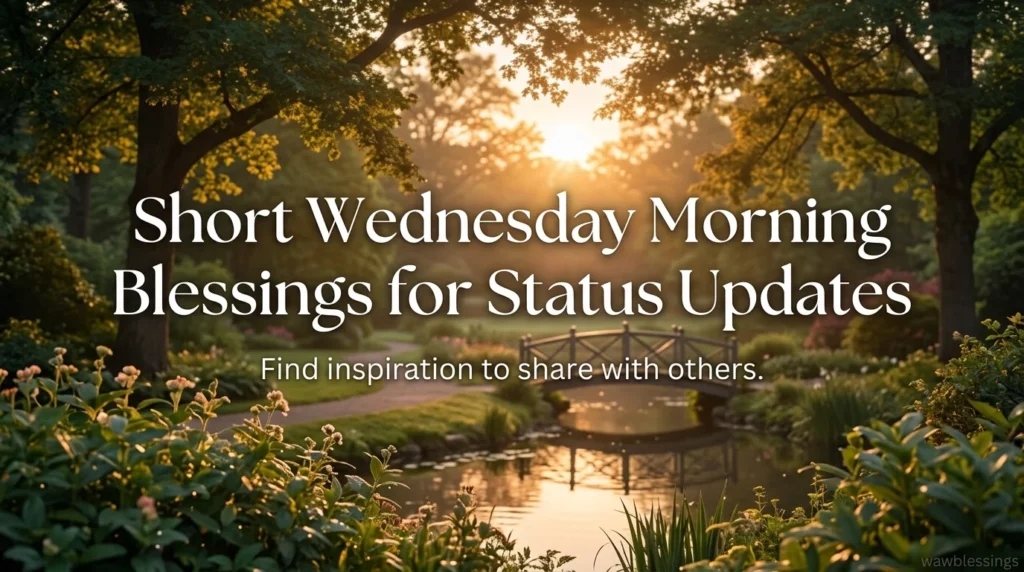 Short Wednesday Morning Blessings for Status Updates