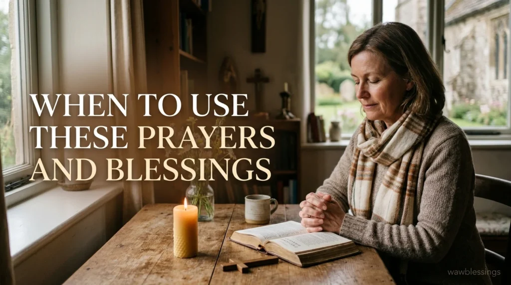 When to Use These Prayers and Blessings