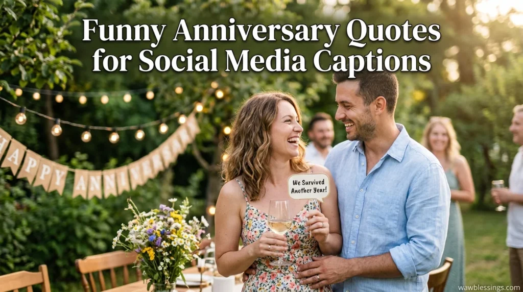 Funny Anniversary Quotes for Social Media Captions
