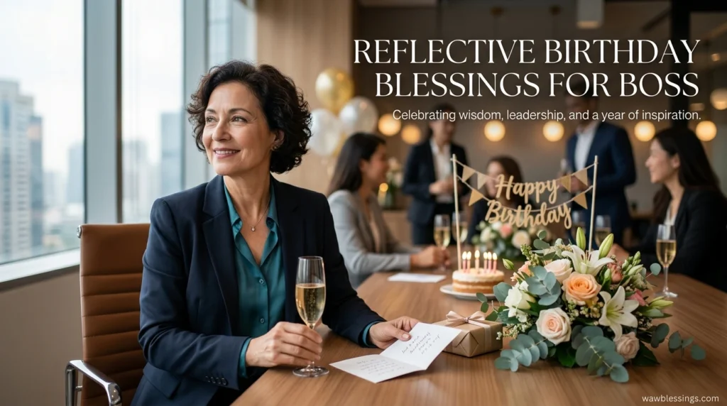 Reflective Birthday Blessings for Boss