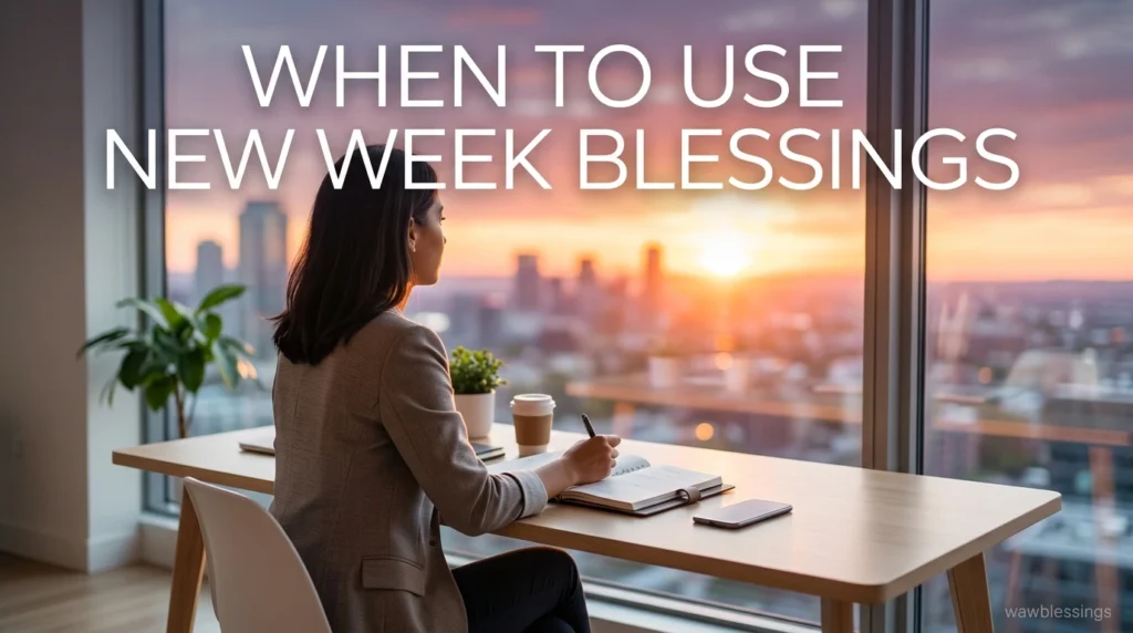 When to Use New Week Blessings
